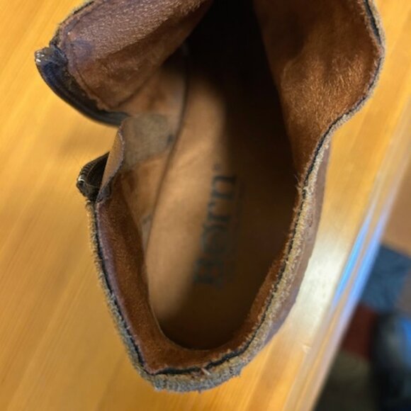 BORN Brown Leather Distressed Ankle Boots hardly worn - Picture 4 of 5